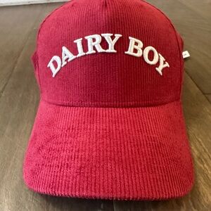 Dairy Boy Red Corduroy Hat